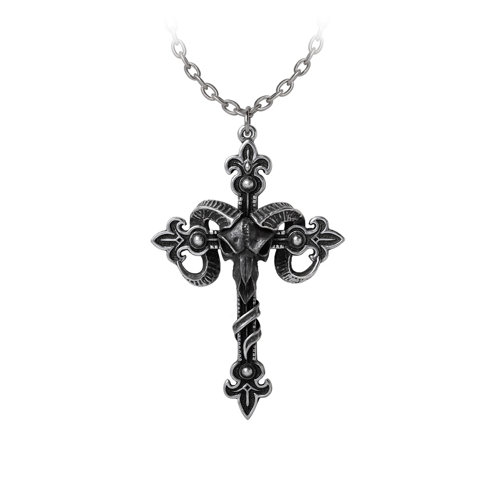 Alchemy - Cross of Baphomet Necklace - Silver coloured